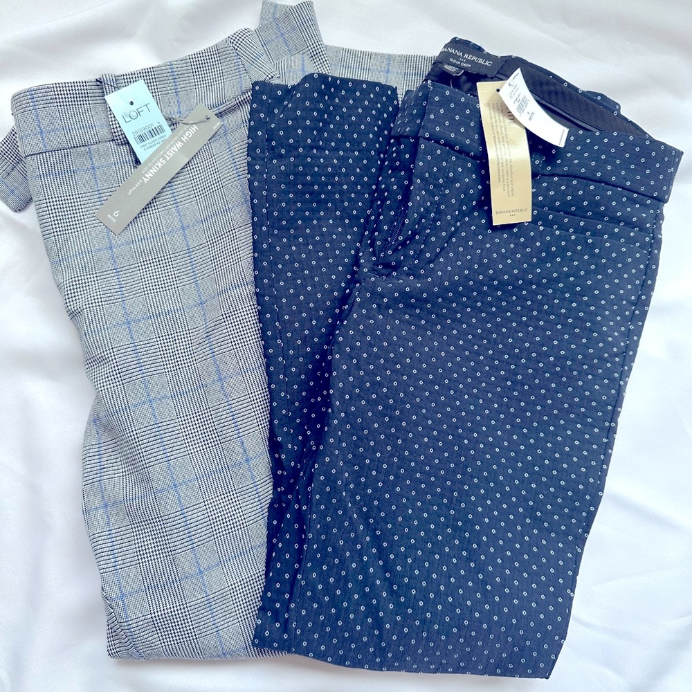 2 NEW dress pants size 6 petite 
Ideal for the office 
1 banana republic 1 LOFT